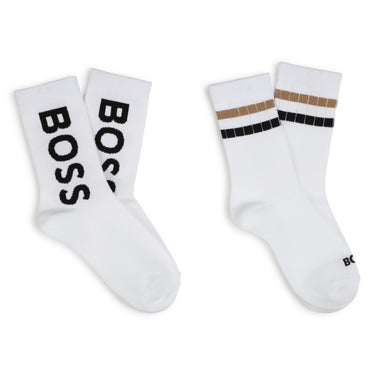 BOSS Calcetines deportivos para niño set de 2 pares blancos